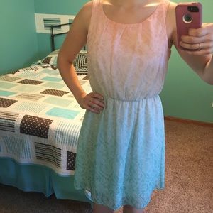 Faux lace ombre dress